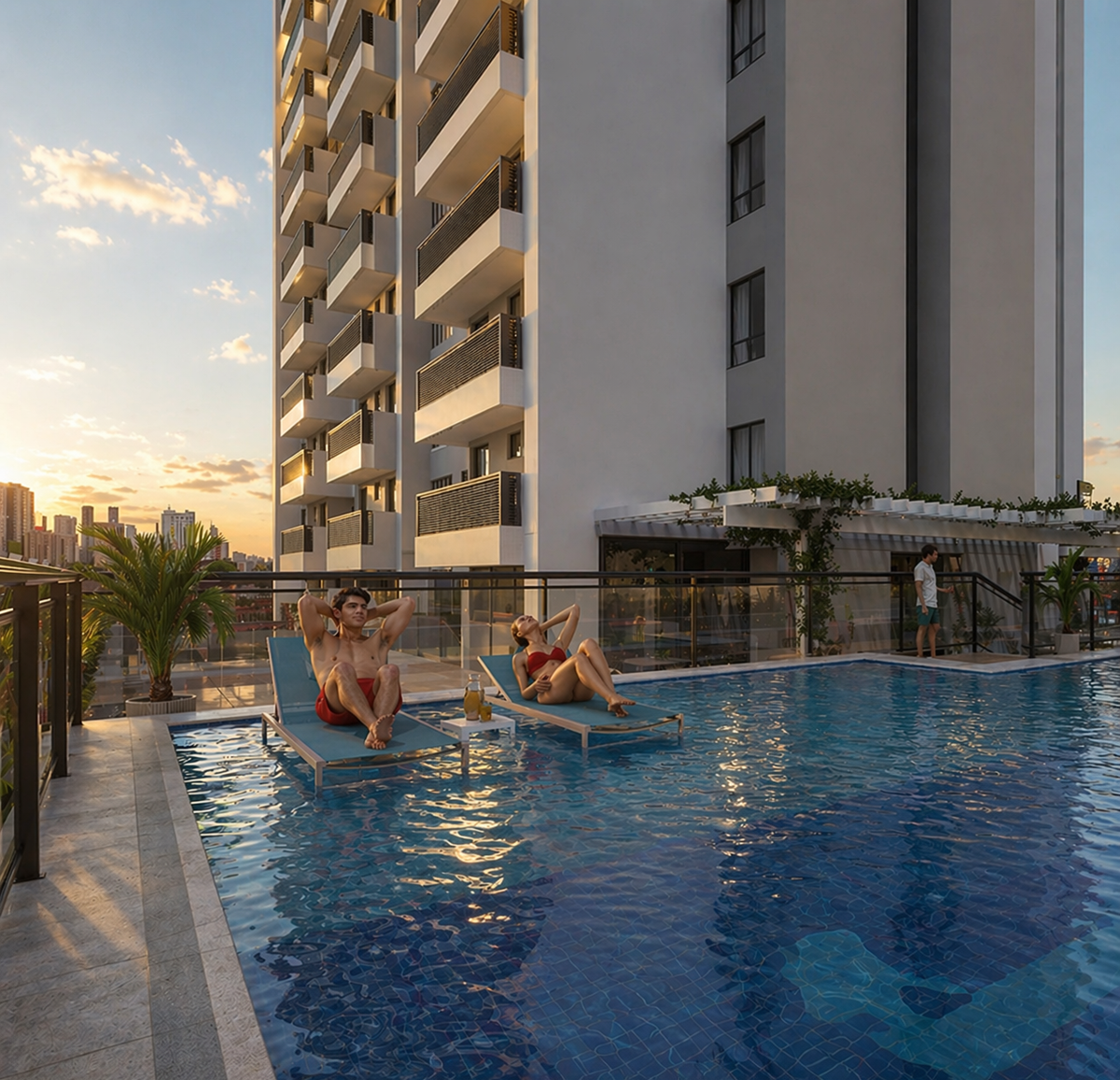 Piscina adulta do Edifício Ferrara