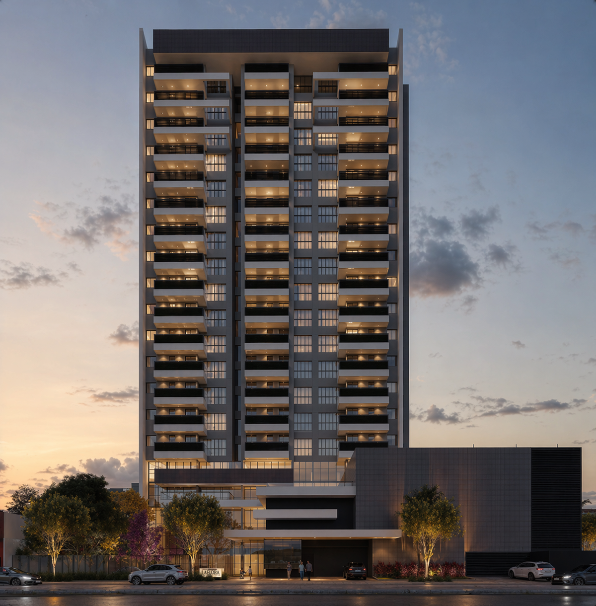 Fachada completa do Edifício Ferrara